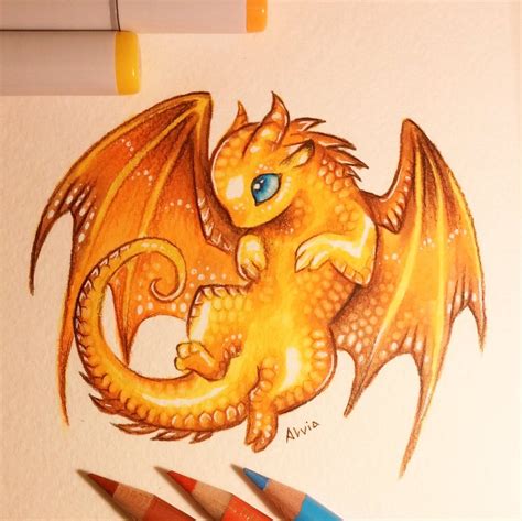How To Draw A Cute Dragon At Drawing Tutorials