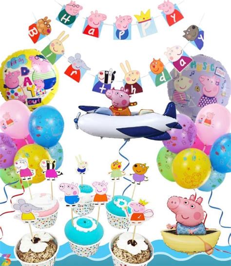 Peppa Pig Balloons Party Balloon Pack Deluxe Bunting Big Garland