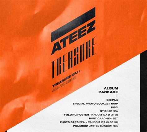 Ateez 1st Mini Album Treasure Ep1 All To Zero In 2022 Mini Albums Album Booklet