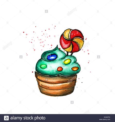 Zahl 35 zum ausmalen ausmalbilder pinterest. Karte mit gemalten Cupcake. Kuchen mit Lutscher. Aquarell ...