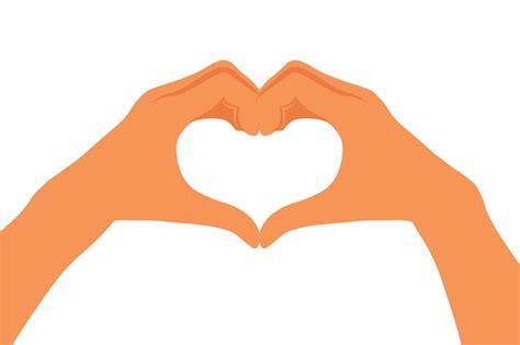 Premium Vector Two Hands Making Heart Sign