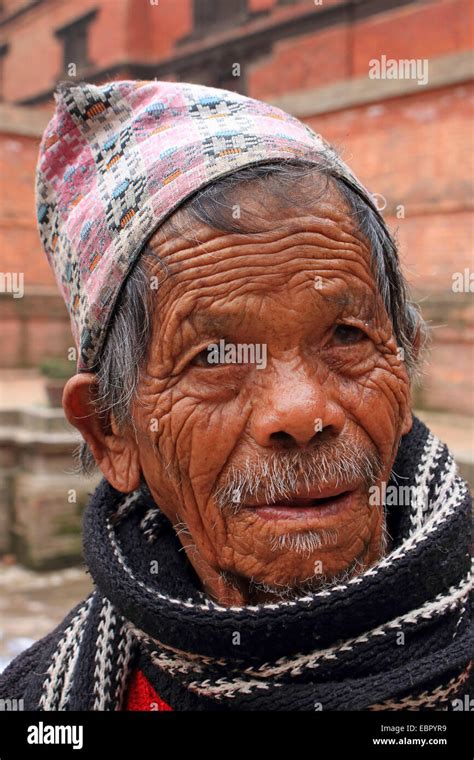 Old Nepalese Man Nepal Kathmandu Patan Stock Photo Alamy