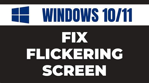 How To Fix Flickering Screen In Windows 10 11 YouTube