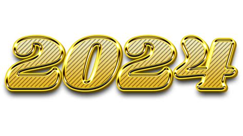 2024 Balões 3d E Efeito De Texto Dourado PNG 2024 Efeito De Texto