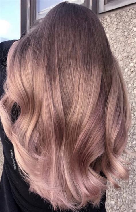 Pin By Syifa Putri On Hair Color Dusty Rose Hair Rose Gold Hair Brunette Gold Brown Hair
