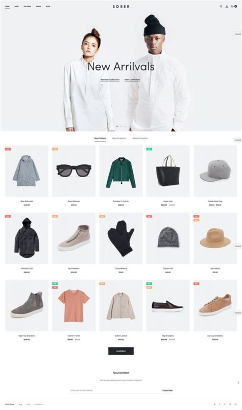 Fashion Website Layout For Shopping Online Ecommerce Template
