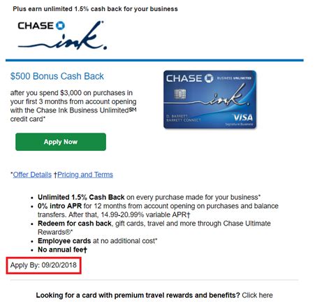 What cards count towards the 5 card limit? Chase Ink Business Unlimited $500 Offering Showing 9/20 End Date - Doctor Of Credit