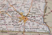 Dothan Alabama on a map stock photo. Image of travel - 255942200