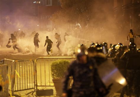 Dozens Hurt As Violent Clashes Between Police Protesters Engulf Beirut