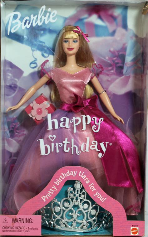 Happy Birthday Barbie With Tiara Barbie 2001 Nrfb Mint Wln Box 54219 74299542190 Ebay