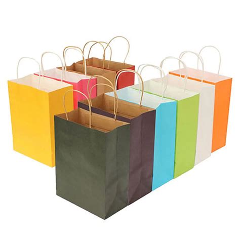 1pc Boutique Environment Friendly Kraft Paper Bag T Bag With Handles