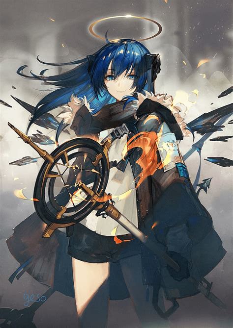 1488x2266px Free Download Hd Wallpaper Arknights Blue Hair