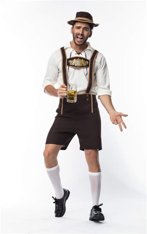 Adult Male Traditional Oktoberfest Costume Lederhosen Bavarian Octoberfest German Beer Mens