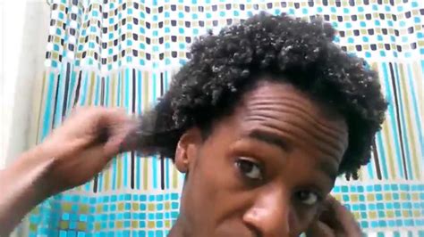With a wide to medium tooth comb, begin to gently comb hair one section at time from root to end. How to: Get Naturally curly hair for black men.(lotion ...