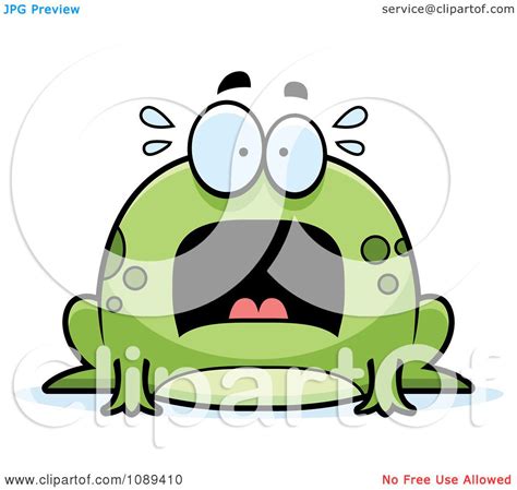 Clipart Chubby Scared Frog Royalty Free Vector Illustration By Cory