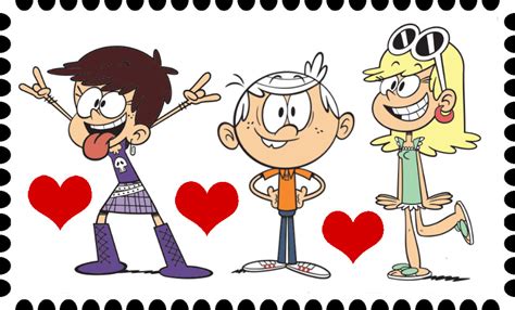 Lincoln Leni And Luna Loud Fan Stamp By Bart Toons On