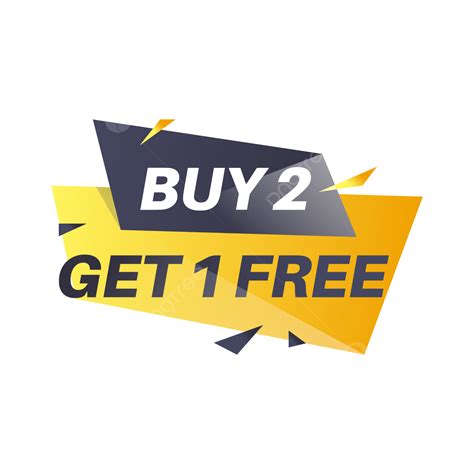 Buy 1 Get Vector Art Png Buy 2 Get 1 Special Offer Promotion Vector