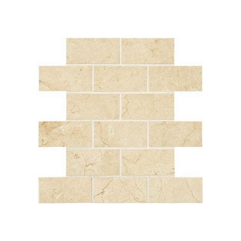 American Olean Mirasol Crema Laila Mosaic Brick Joint 2 X 4