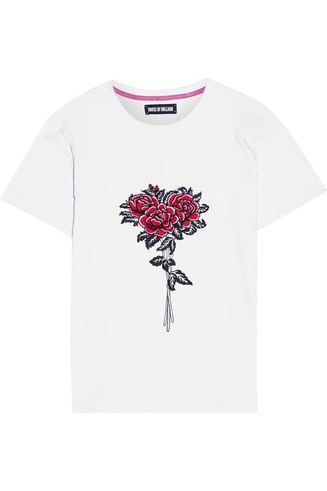 House Of Holland Embroidered Cotton Jersey T Shirt Houseofholland Cloth T Shirt House Of