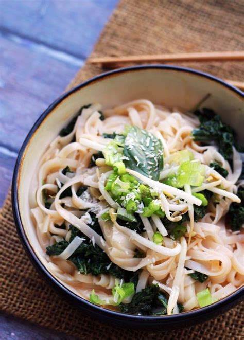 Spicy Coconut Rice Noodles With Kale And Basil Platedfresh Healthy