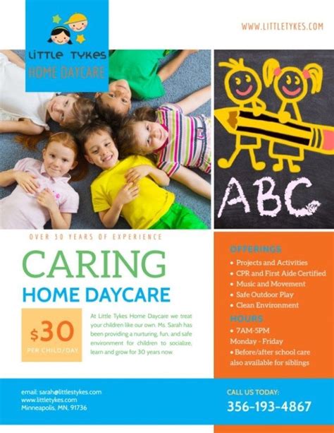 Free Printable Daycare Flyer Templates