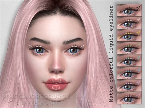 The Sims Resource Matte Colorful Liquid Eyeliner