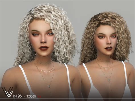 Wings Tz1028 Curly Hair The Sims 4 Catalog