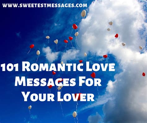 101 Romantic Love Messages For Your Lover Sweetest Messages