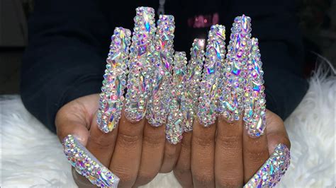 Extendo Bling Nails Blinged Out Nails Birthday Nails Acrylic