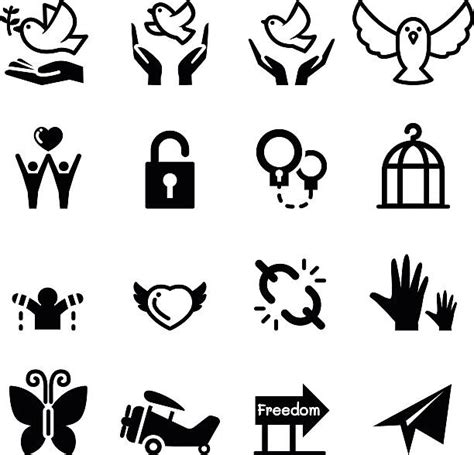 Freedom Dove Symbols Of Peace Human Hand Illustrations Royalty Free