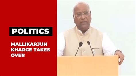 Mallikarjun Kharge Emotional Moment For Me Son Of Labourer Takes Over As Congress Chief News