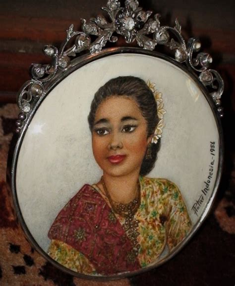Fatmawati First Lady And National Hero Of Indonesia Portrait By Alma