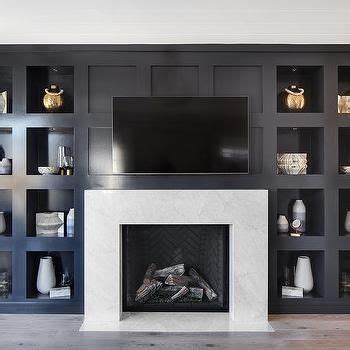 We did not find results for: Black Built In Niche Shelves with White Marble Fireplace ...