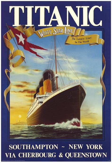 Titanic No24 Titanic Vintage Poster Art Vintage Posters