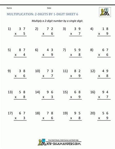 5th Grade Math Multiplication Worksheets Printable Math Worksheets