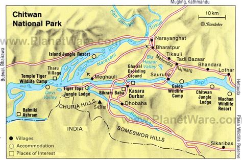 Chitwan National Park Map National Parks Map Tourist Attraction