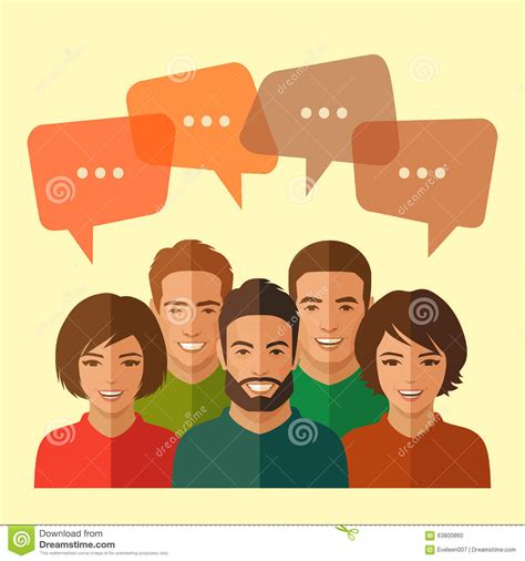 Whether it's chat, calls, or video, anyone can engage at any time, bringing everyone closer. Team, chat dialog stock vector. Illustration of business ...