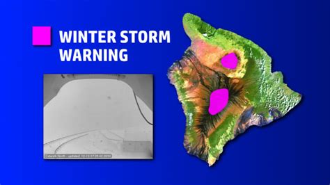Snow Piles Up On Hawaii Winter Storm Warning For Summits