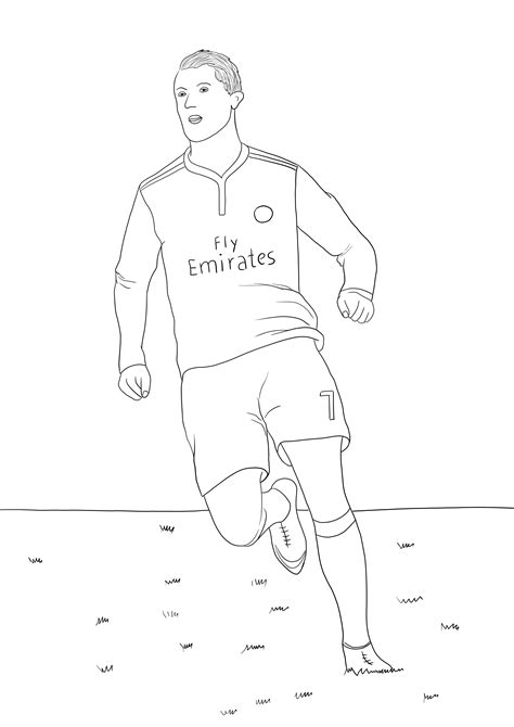 Cristiano Ronaldo Free Printable For Coloring Image For Kids