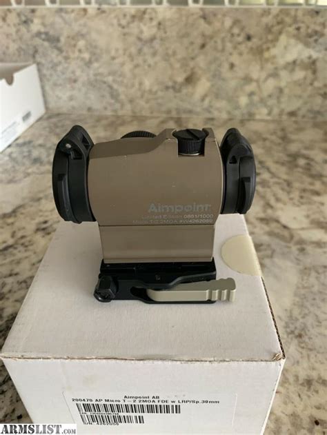 Armslist For Sale Fde Aimpoint Micro T 2 2 Moa Red Dot Reflex Sight