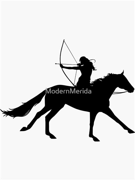 Mounted Archery Sticker For Sale By Modernmerida Redbubble