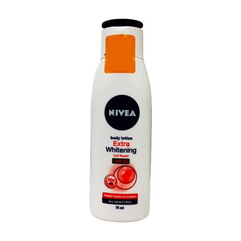 Buy Nivea Extra Whitening Cell Repair Spf 15 Body Lotion 75 Ml Online