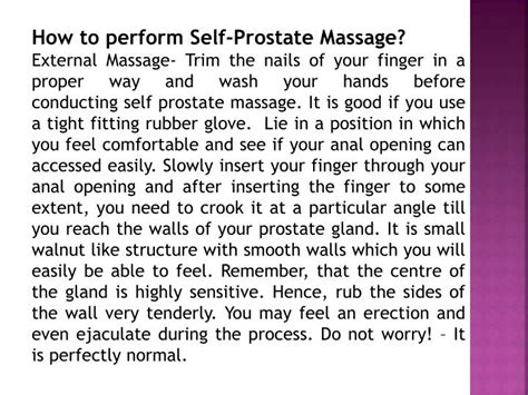 Ppt Self Prostate Massage Powerpoint Presentation Id7109140