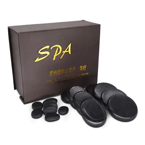 Black Himalayan Salt Stone Massage Kit Buy Massage Hot Stonehot Stone Massage Heater