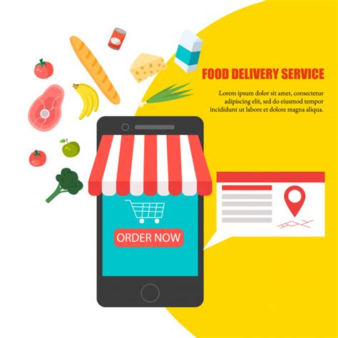 Our online grocery shopping software app has online chat facilities that allow the customer to interact with real people at anytime so that we can find any the customer can order anything from our online grocery shopping app & delivery staff will deliver to your doorstep. Premium Vector | Order food, grocery delivery at home and ...