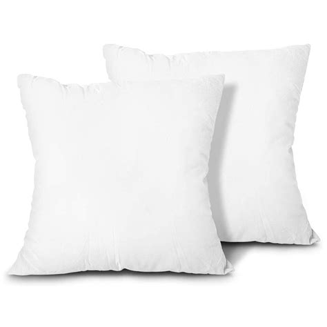 Mh Home Cushion Inserts Pack Of 2 Cushion Inner Pads Cotton Blend Fabric Hollowfiber Square