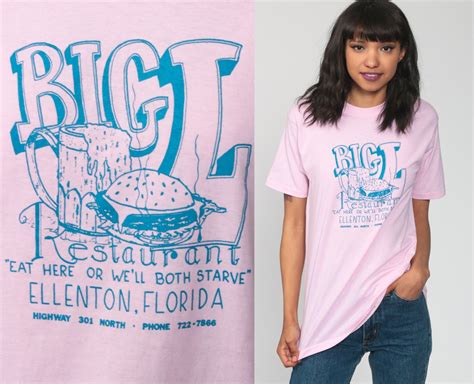 Single Stitch Tshirt Eat Here Or Well Both Starve 80s Vintage Burger T Shirt Ellenton Florida