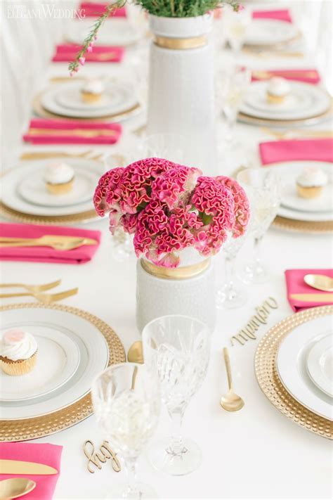 Hot Pink Wedding Inspiration In Montreal Elegantweddingca Table