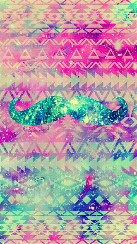 Hipster Tribal Moustache Galaxy Iphoneandroid Wallpaper I Created For