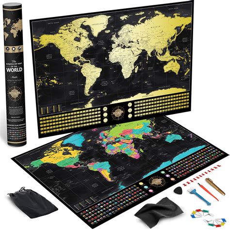 Buy Scratch Off Of The World Deluxe Scratch Off World With Country S
